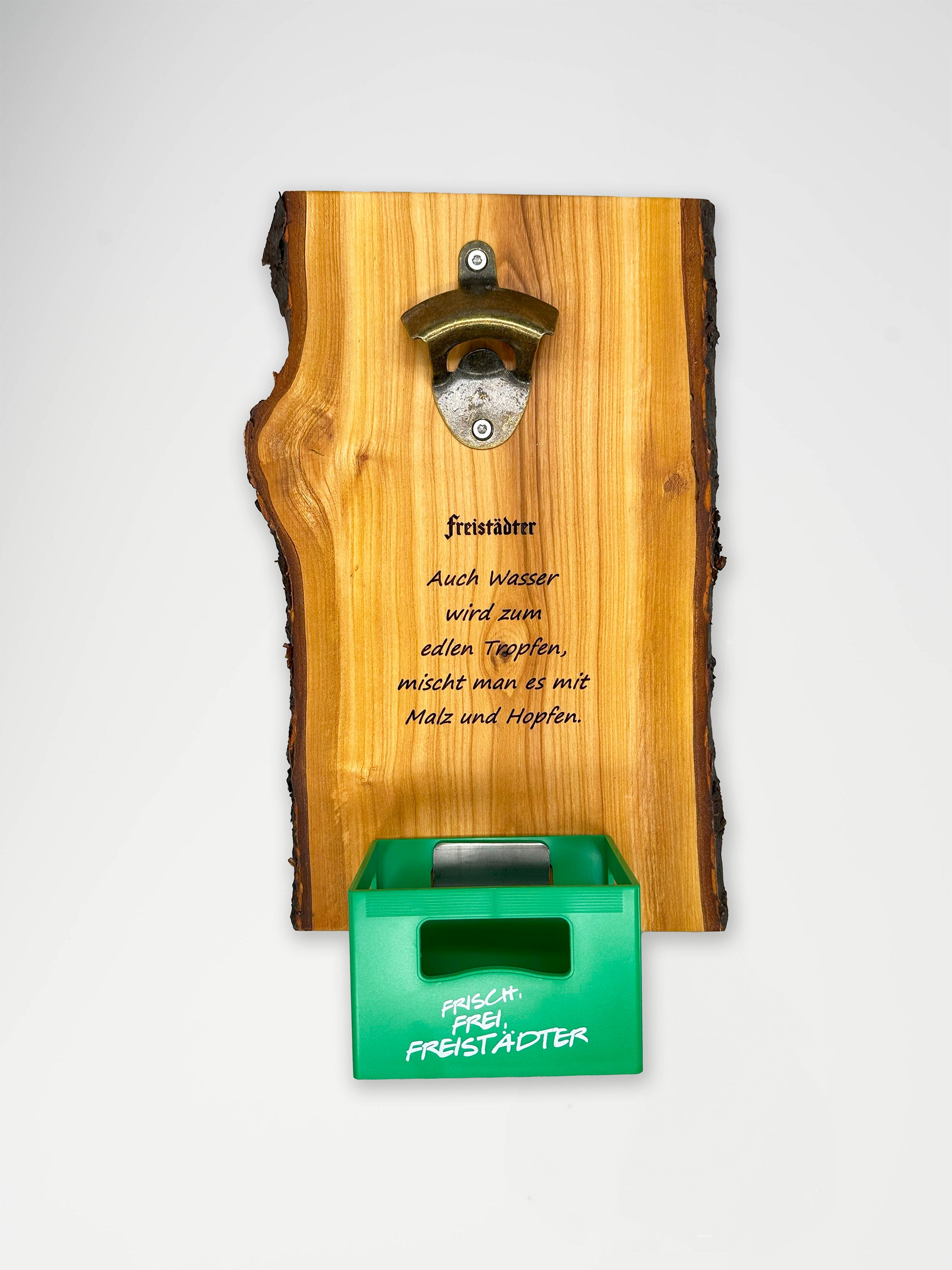 Freistädter Bier Wandöffner Holz