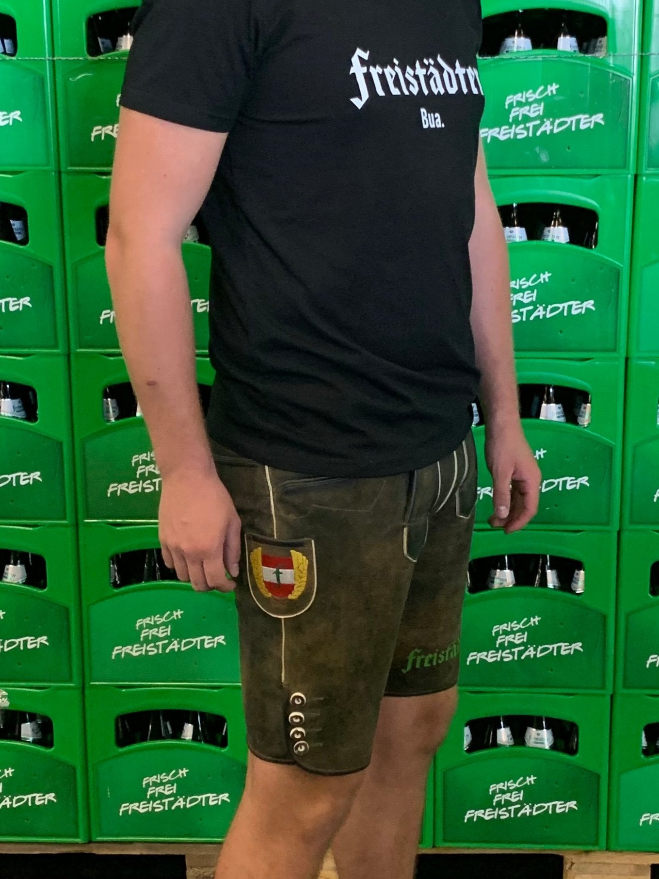 Freistädter Bier Lederhose Herren